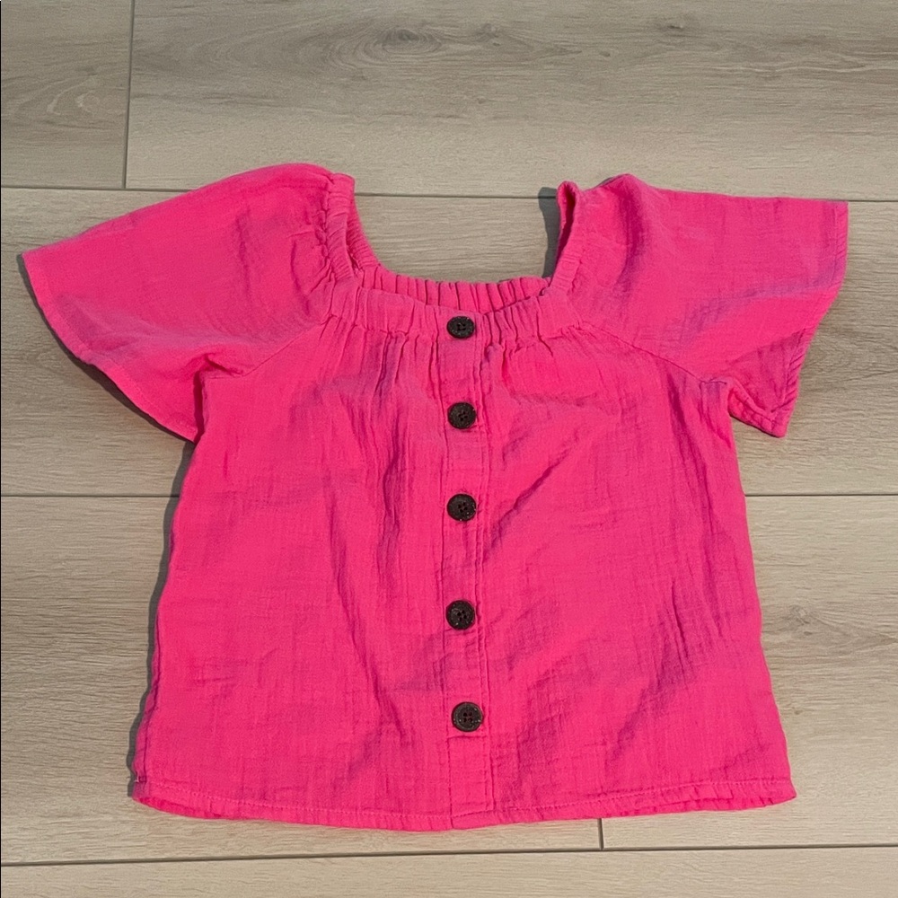 J Crew CrewCuts cotton gauze pink top, 6 Girls, NWT